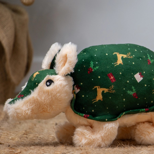Festive Christmas Dog Toy- Arnold Armadillo