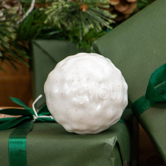 Festive Christmas Dog Toy-  Bouncy Snowball