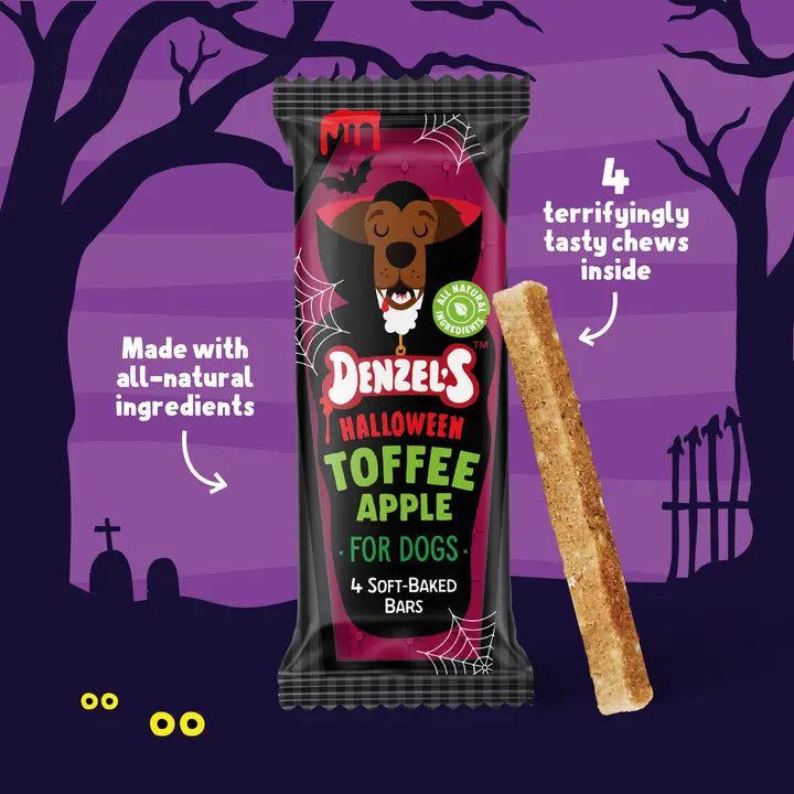 Denzel's Vegan Dog Halloween Toffee Apple Soft Sticks -