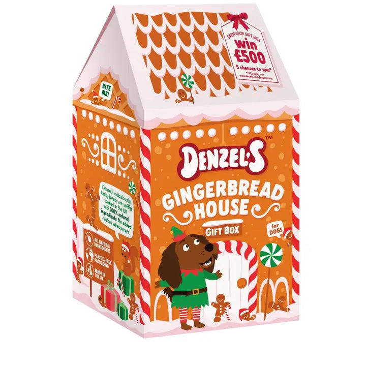 Denzel’S Gingerbread House Gift Box For Dogs