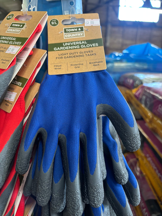 Town and Country Universal Gardening Glove- Blue Large