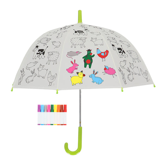 Colour In Umbrella - Farm Animals