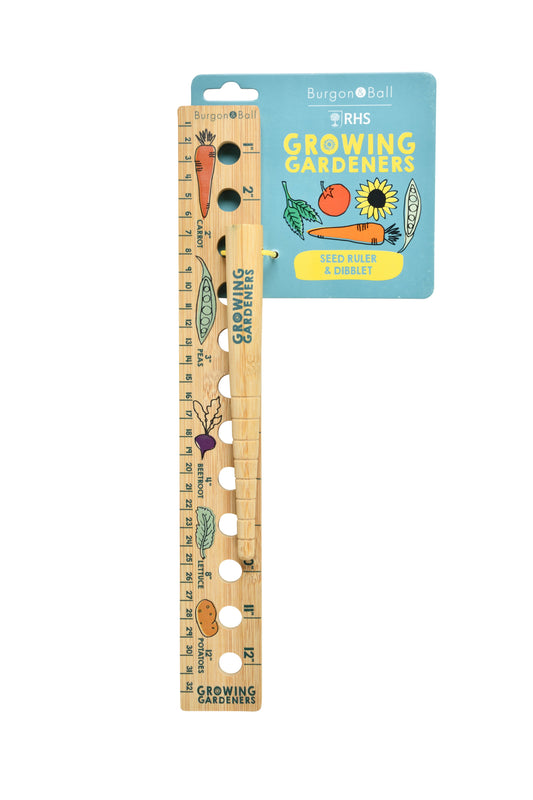 Burgon and Ball Growing Gardeners Plant Ruler and Dibber Set