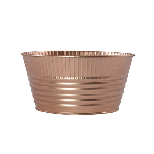 Tin Planter 19.5cm - Rose Gold