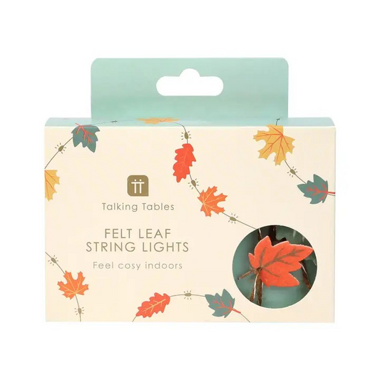 Autumn Felt Leaf String Lights -2m