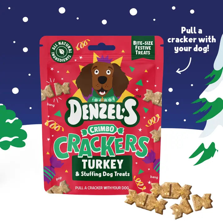 Denzel’s Crimbo Crackers - Turkey & Stuffing Dog Treats