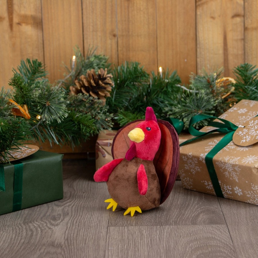 Festive Christmas Dog Toy-  Mini Tina Turkey