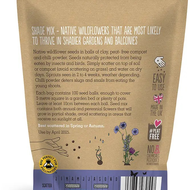 Seedball Wildflower Grab Bags - Shade Mix