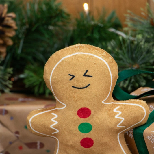 Festive Christmas Dog Toy-  Georgia Gingerbread