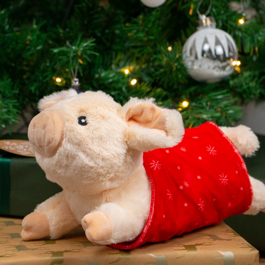 Festive Christmas Dog Toy- Paloma Pig in Blanket