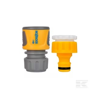 Hozelock Tap connector 1/2"-3/4" & hose end connector Set (2071)