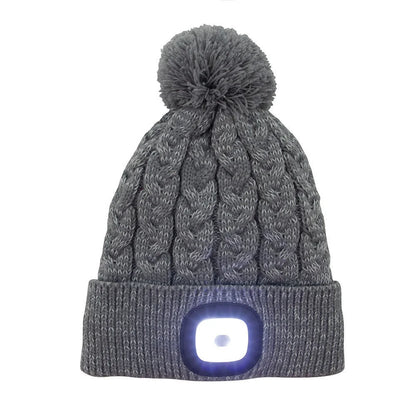 Town and Country Charcoal Bobble Hat with Light