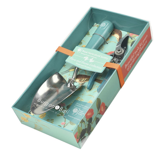 Burgon and Ball RHS Flora and Fauna Trowel and Secateurs