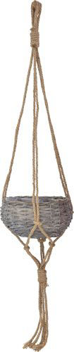 Hanging Willow Macrame Rope Basket 10"