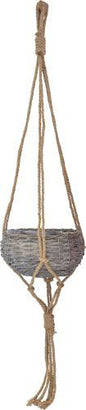 Hanging Willow Macrame Rope Basket 10"