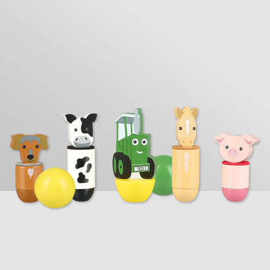 Tractor Ted Wooden Farm Skittles