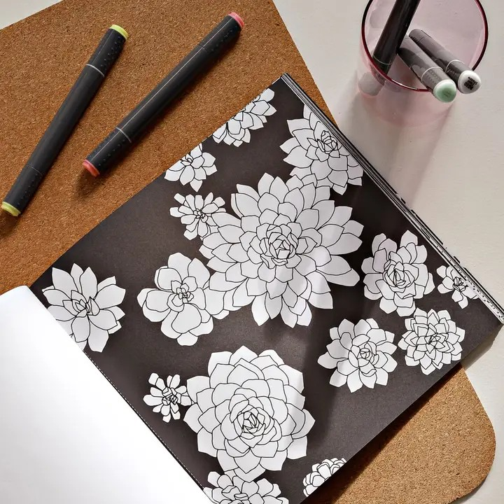 Bloom: A Travel Size Floral Coloring Book