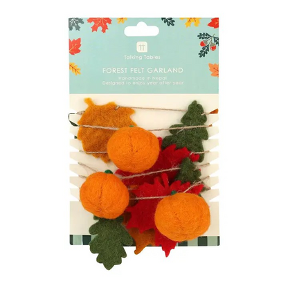 Autumn Felt Leaf Garland -2m